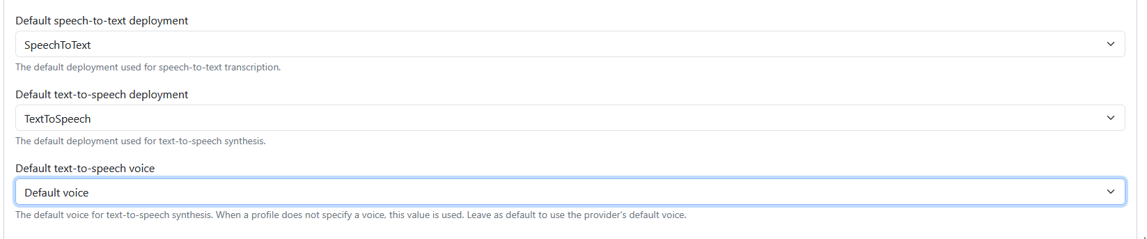 Artificial Intelligence admin menu